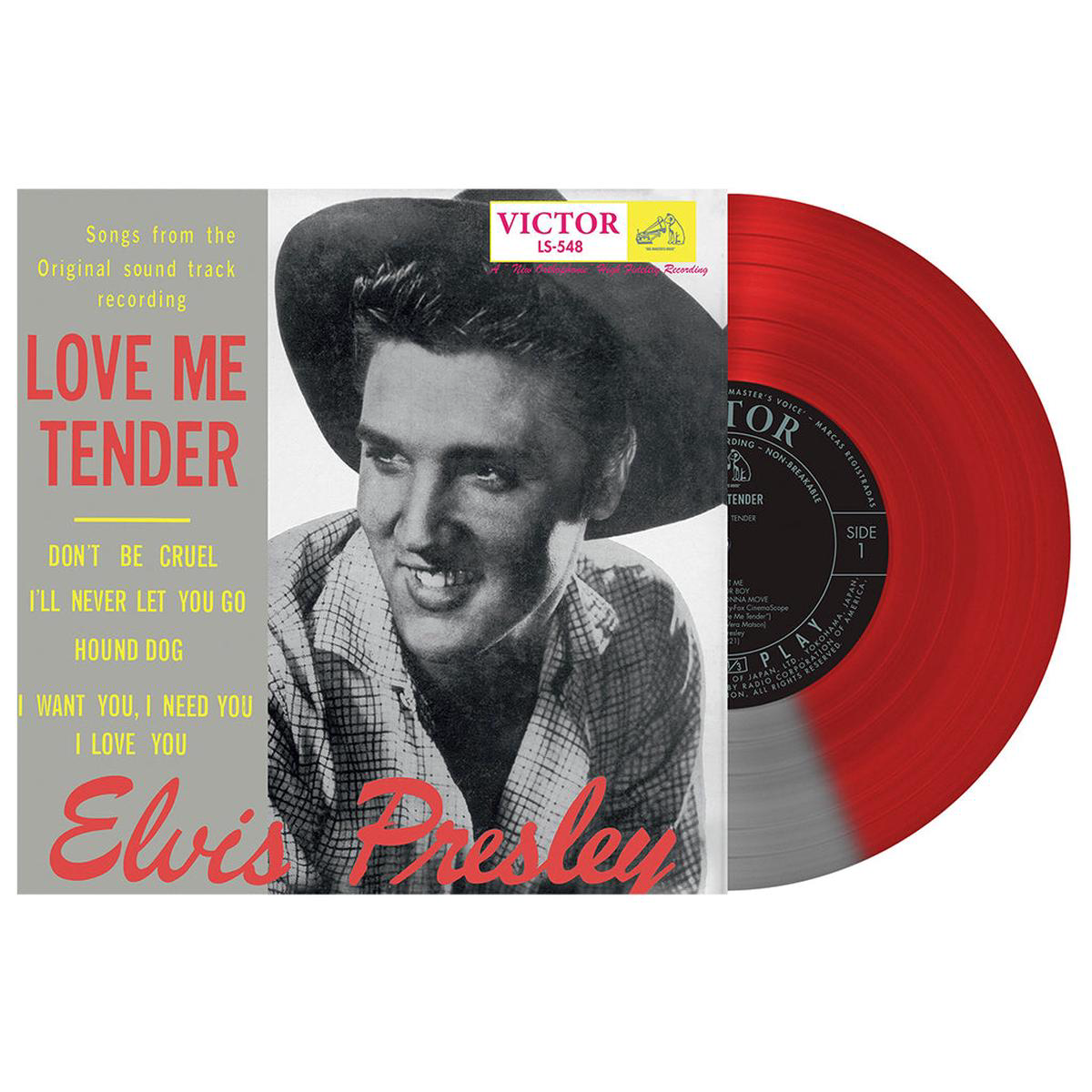 ELVIS PRESLEY 8211 Love Me Tender (Japan Edition Repress) 8211 1082178217 8211 Half Red Half Silver Colour Vinyl
