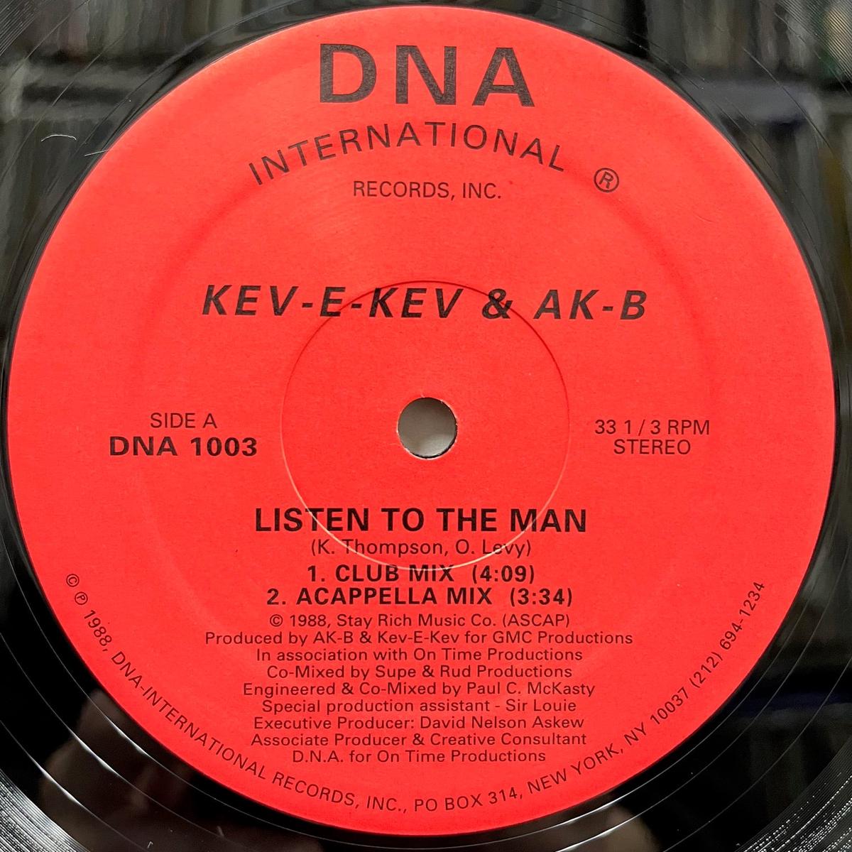 KEV-E-KEV & AK-B / Listen To The Man (DNA 1003, 12inch)