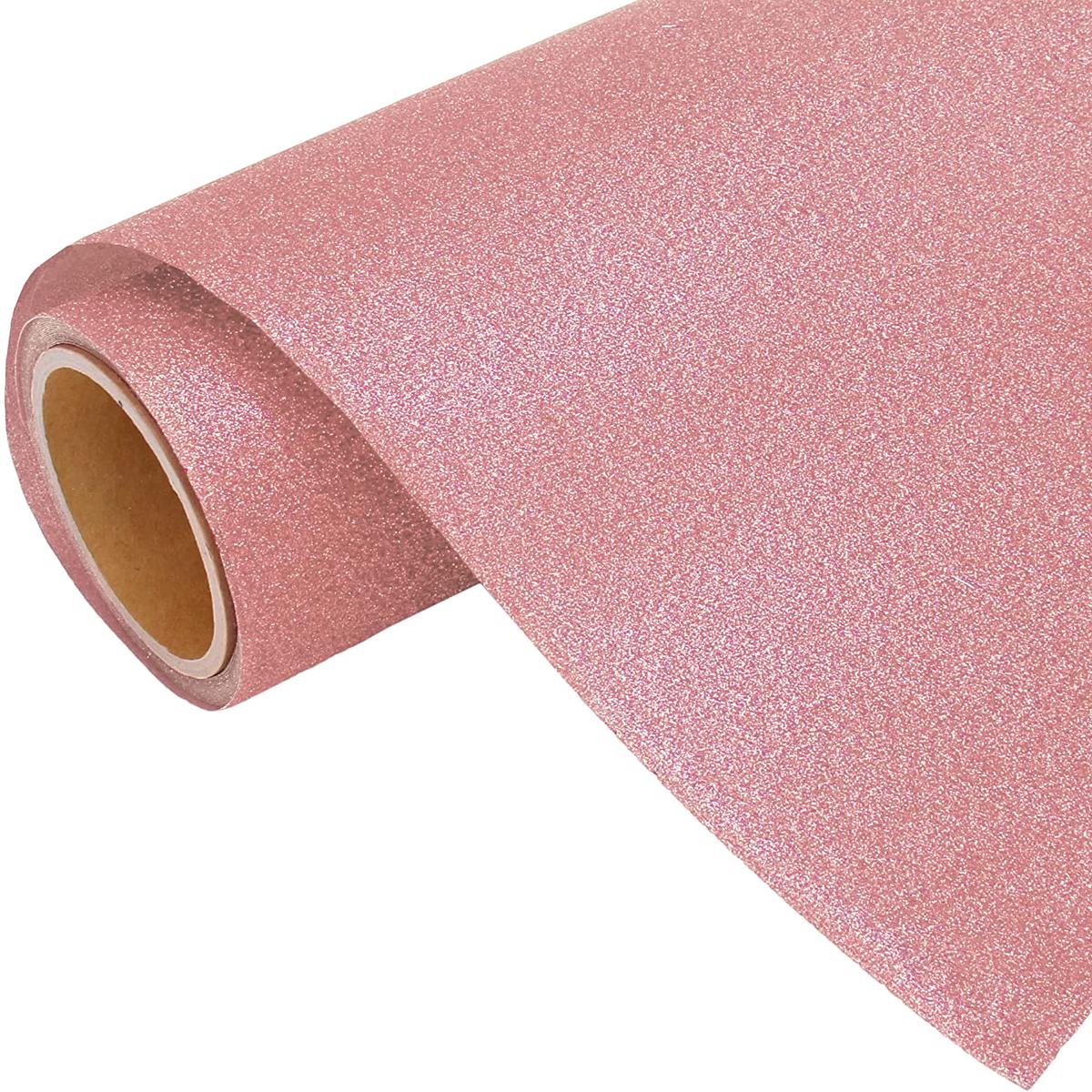 Rainbow Pink Glitter Iron On Vinyl 20" Wide Sold By the Yard