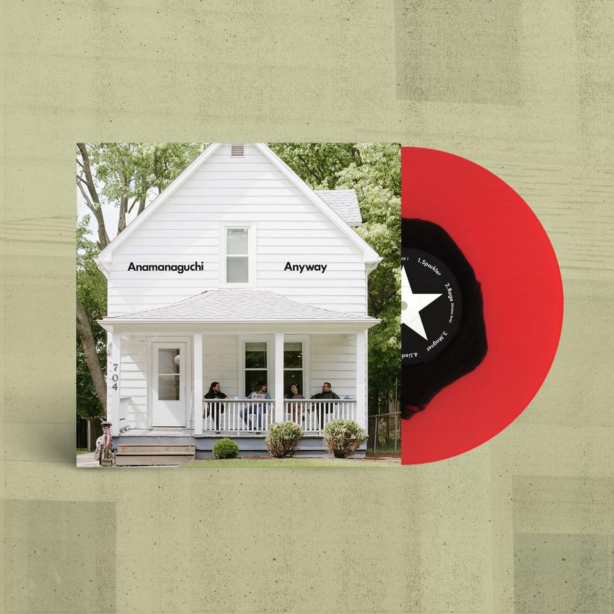 Anamanaguchi Anyway Vinyl LP Black in Red Colour 2025 - Default Title
