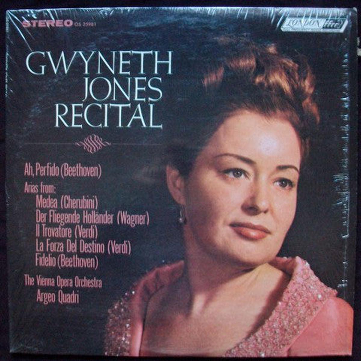 Gwyneth Jones With Orchester Der Wiener Staatsoper Conducted By Argeo Quadri - Operatic Recital - LP