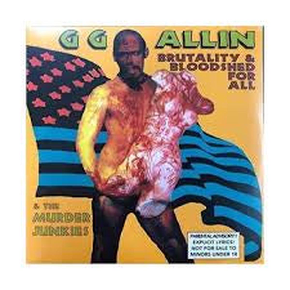 ALLIN G G & THE MURDER JUNKIES-BRUTALITY & BLOODSHED FOR ALL RED/ BONE VINYL LP *NEW*