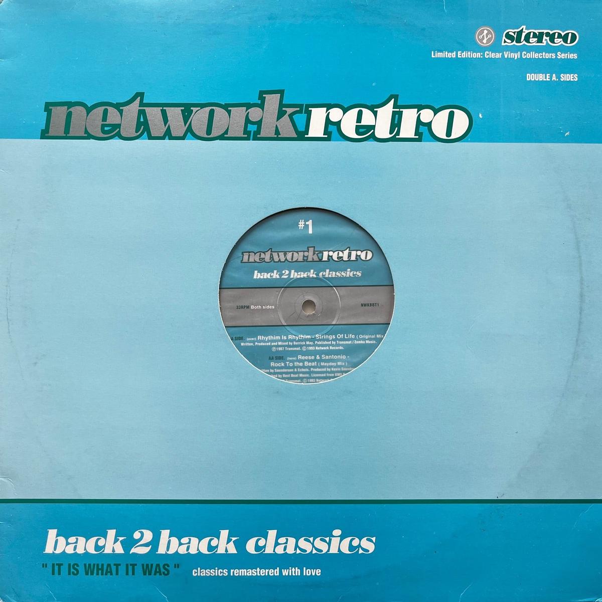 RHYTHIM IS RHYTHIM - REESE & SANTONIO / Network Retro #1 - Back 2 Back Classics (NWKBBT1, 12inch)