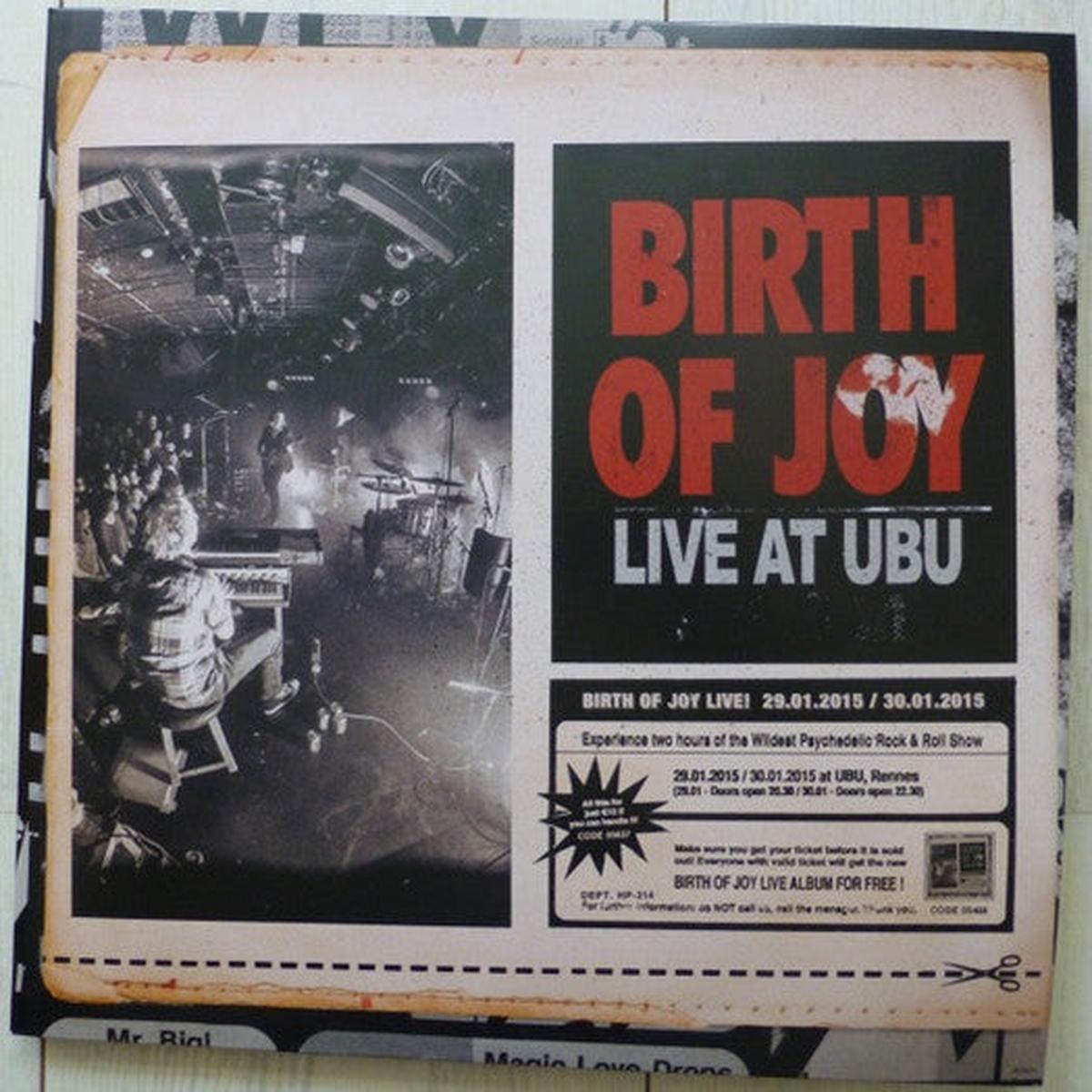 BIRTH OF JOY LIVE AT UBU LP VINYL NEW 2015 3LP COLOUR VINYL - Default Title