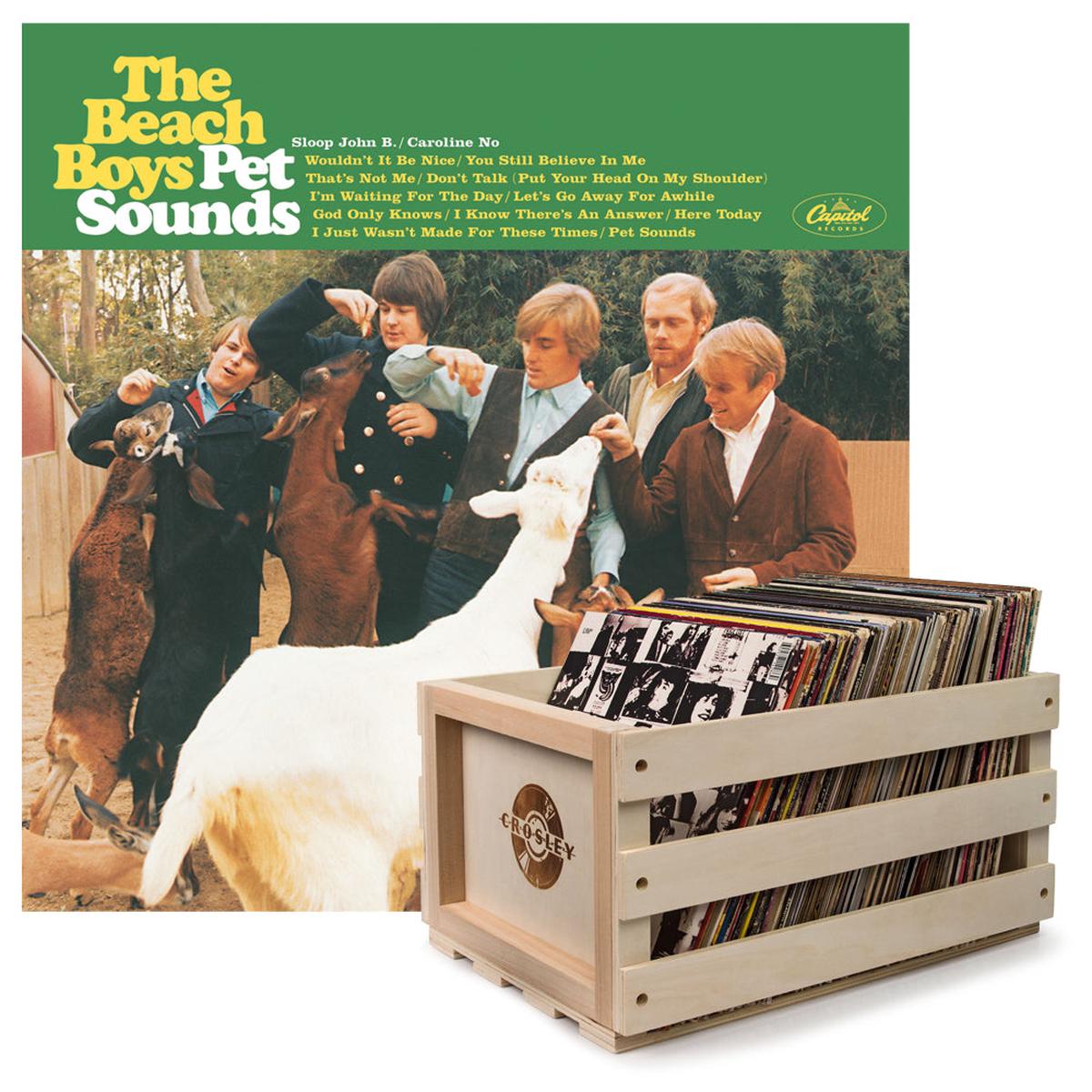 The Beach Boys 'Pet Sounds' Vinyl Album and Crosley Vinyl Crate Bundle