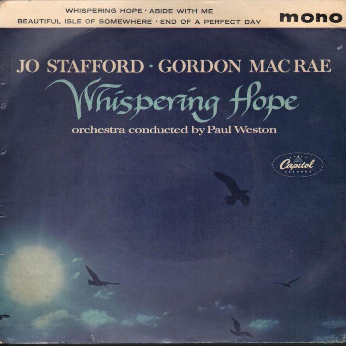 Whispering Hope-7  Vinyl P/S-VG/VG