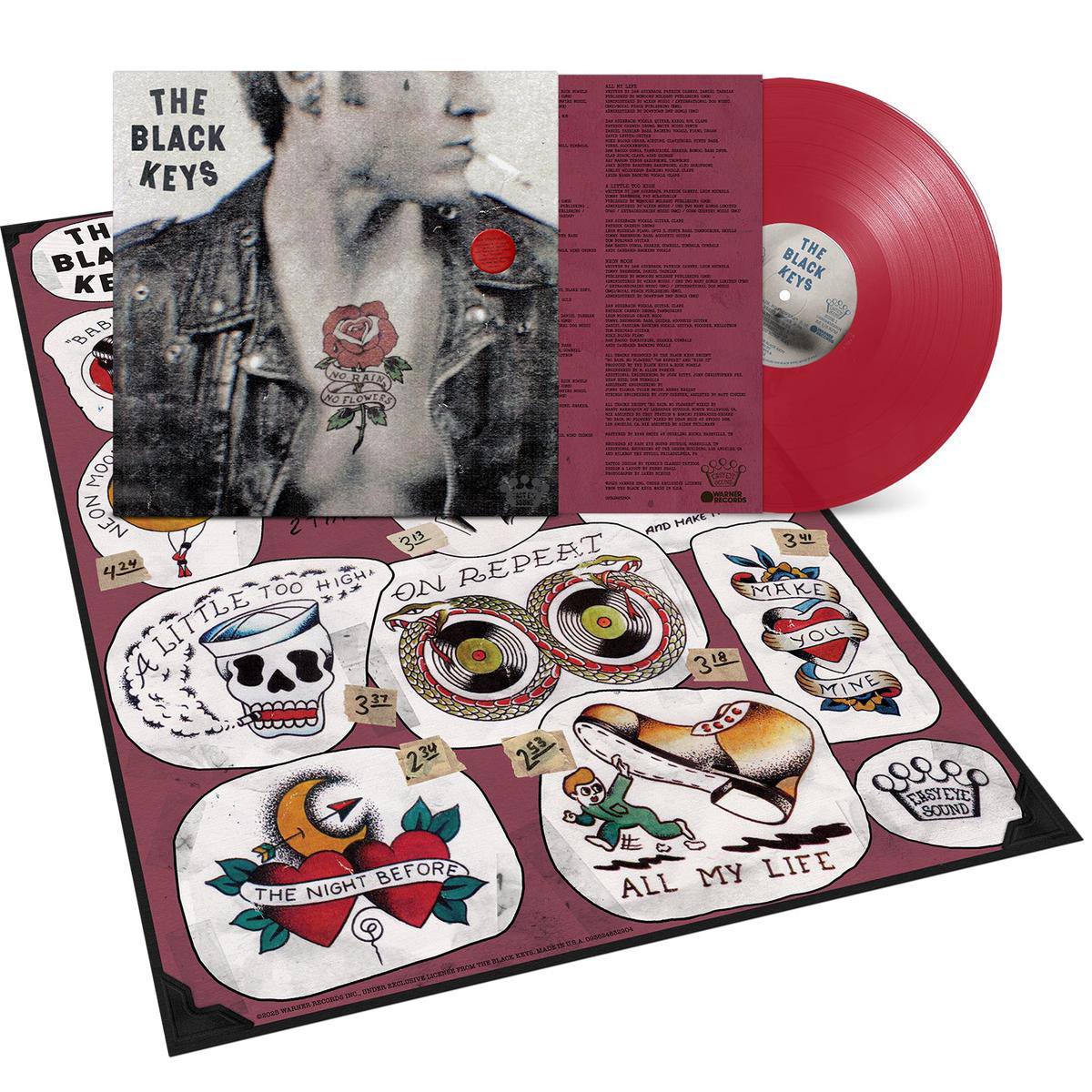 THE BLACK KEYS 8211 No Rain No Flowers (with fold-out Poster) 8211 LP 8211 Ruby Red Vinyl