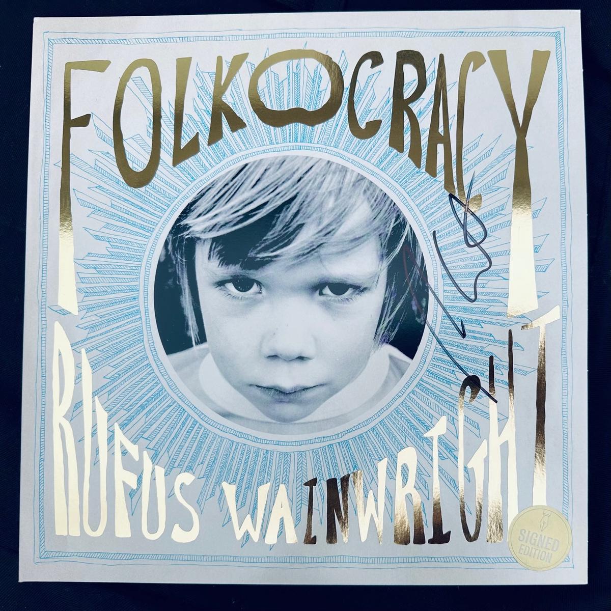 Rufus Wainwright - FOLKOCRACY (Double BLUE Limited LP VINYL) Signed/ Autographed - New