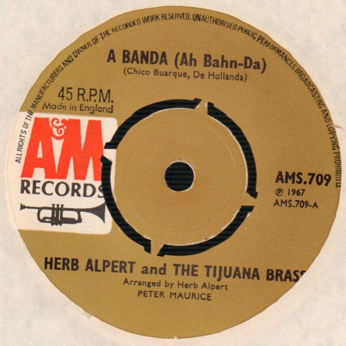 A Banda / Miss Frenchy Brown-A&M-7  Vinyl-VG/VG+