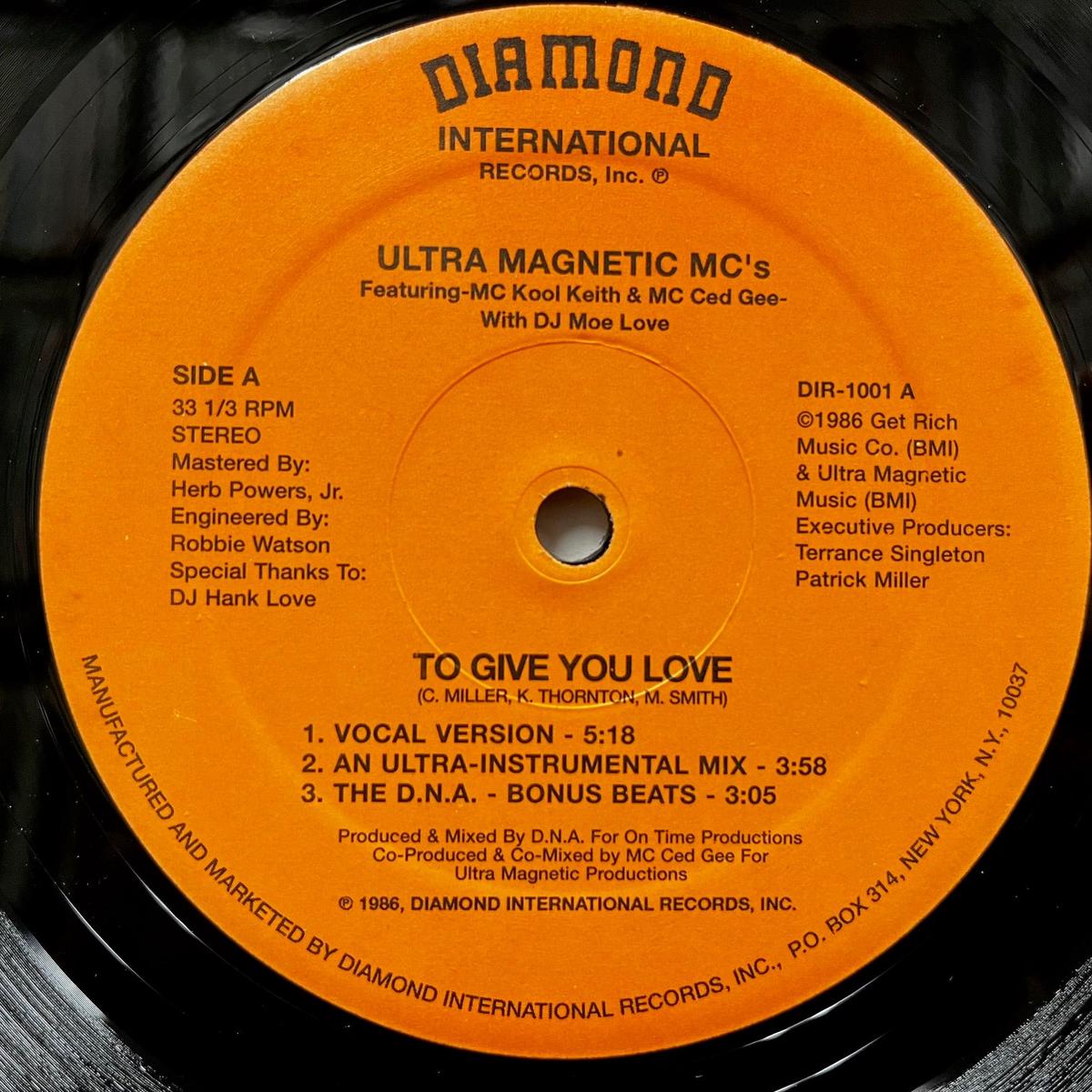 ULTRAMAGNETIC MC'S / To Give You Love / Make You Shake (DIR-1001, 12inch)