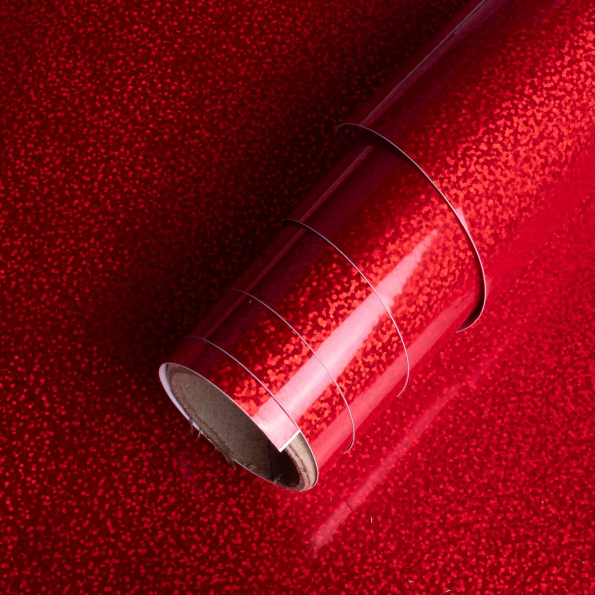 Vinyl Holographic Glitter Glitter Red 12Inch X 2ft 1Roll