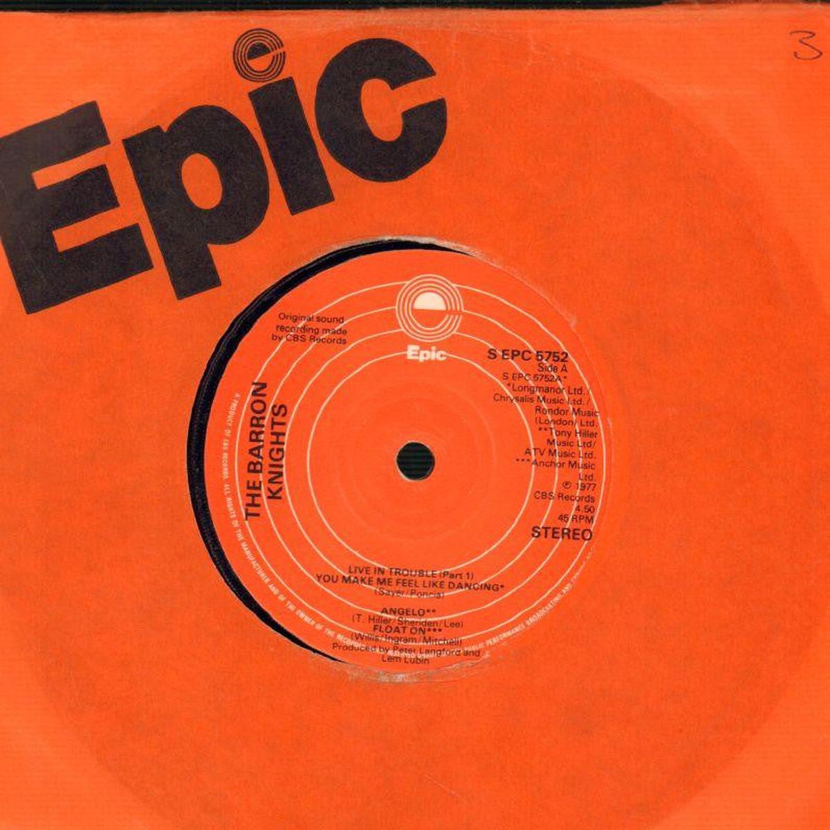 The Barron Knights-Live In Trouble-Epic-7  Vinyl-VG/VG