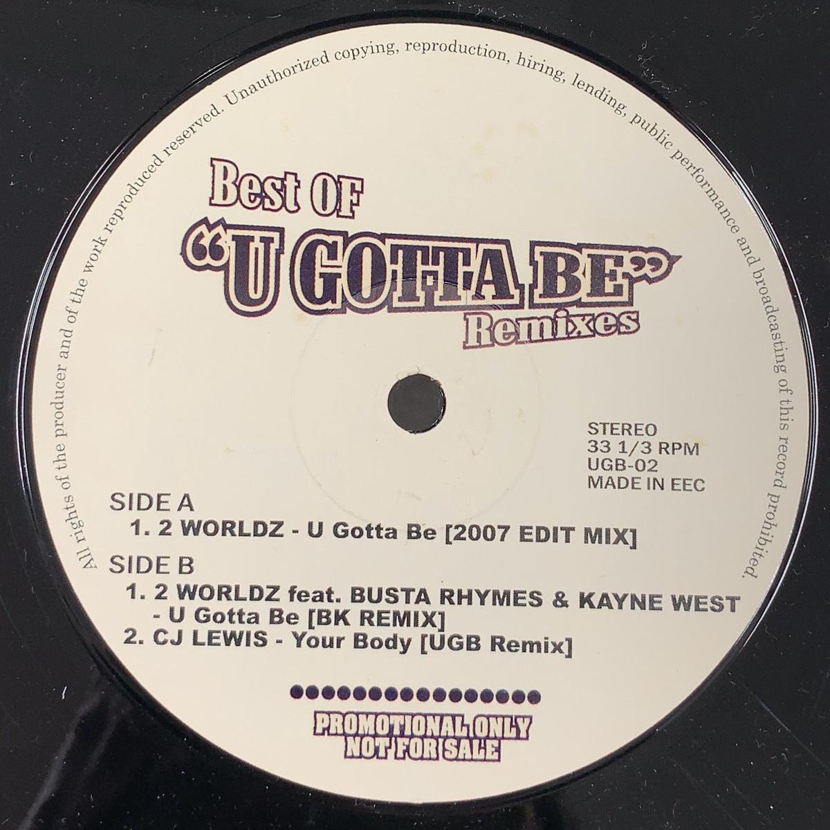 2 WORLDZ - CJ LEWIS / Best Of "U Gotta Be" Remixes (UGB-02, 12inch)