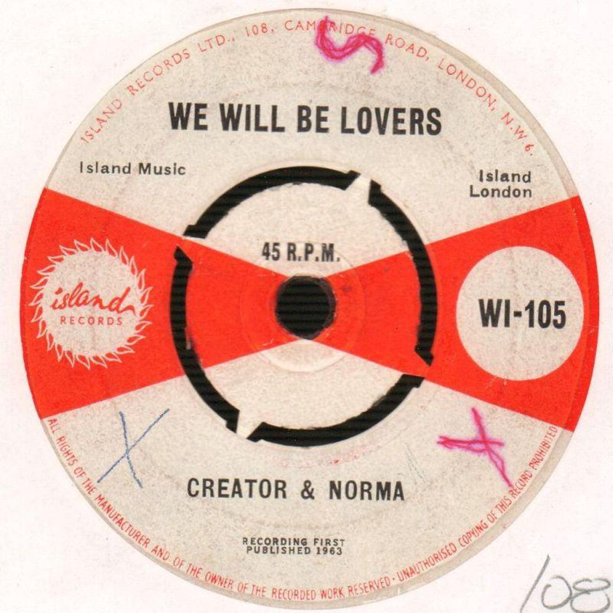 We Will Be Lovers/ Come On Pretty Baby-Island-7  Vinyl-Ex/G+
