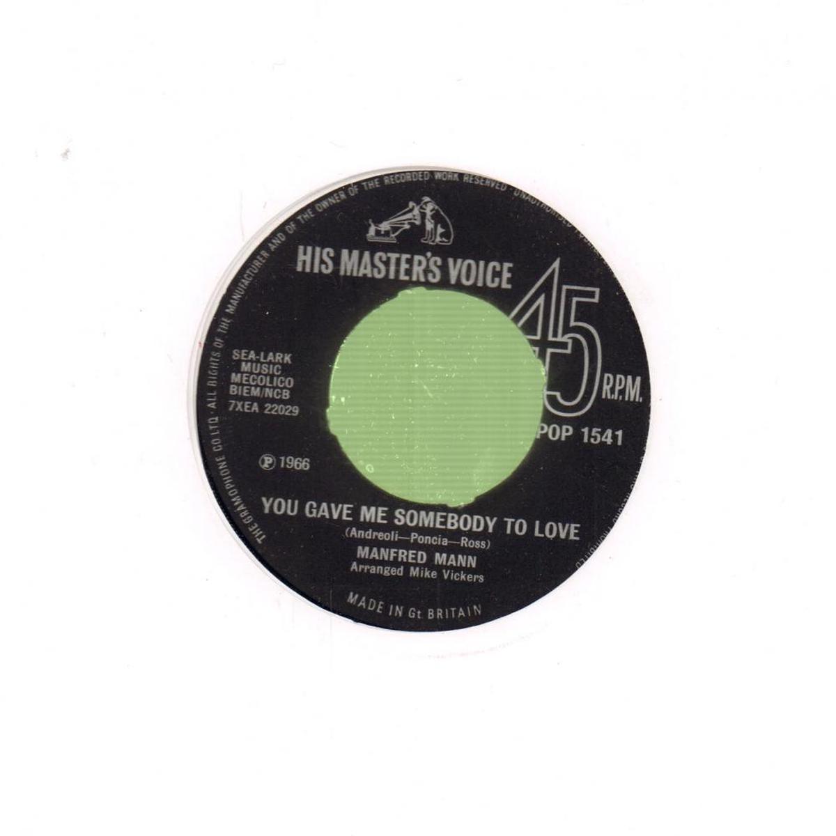 You Gave Me Somebody To Love-HMV-7  Vinyl-Ex/VG+