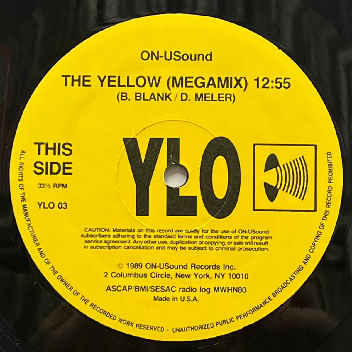 YELLO / The Yellow (Megamix) (ON-USound YLO 03, 12inch)