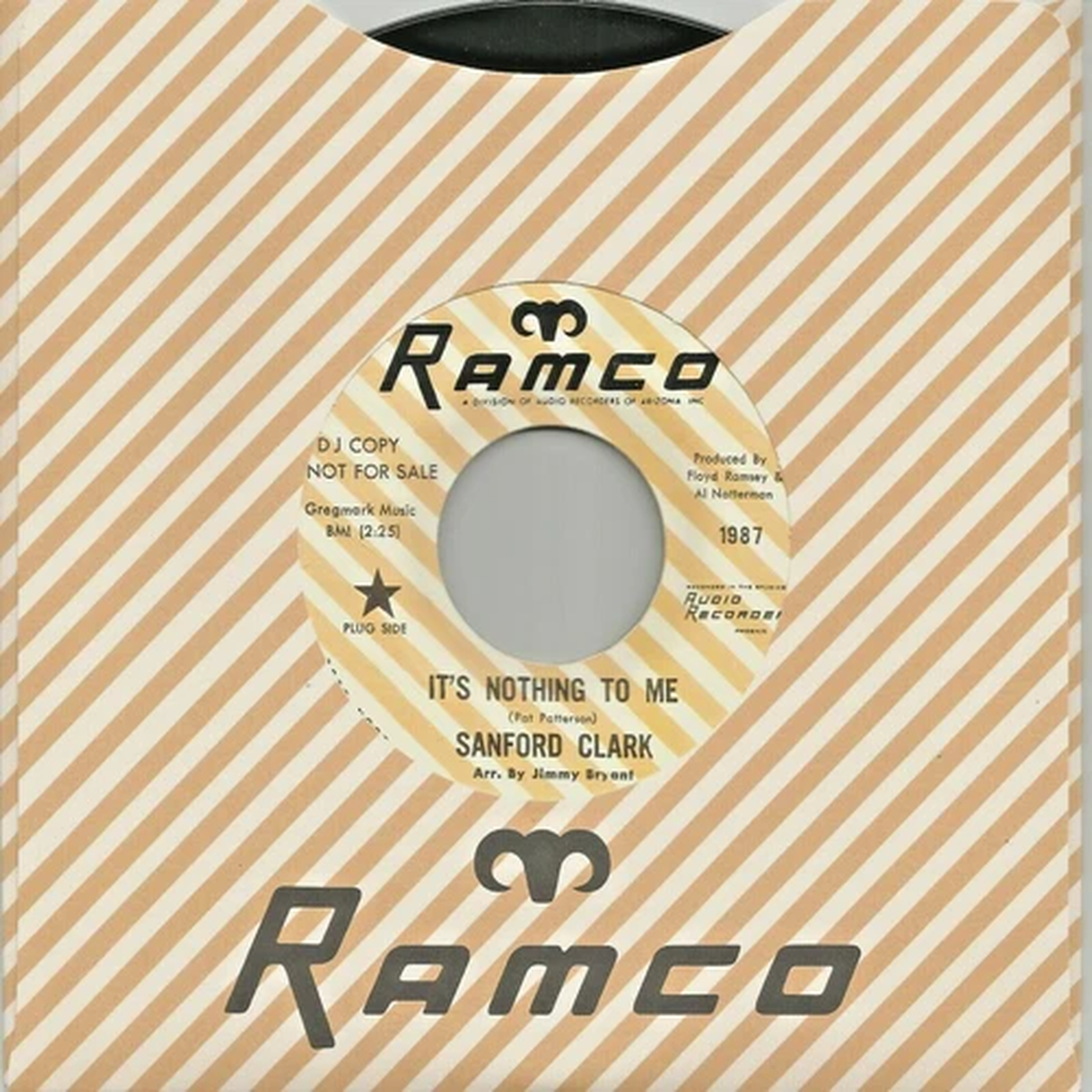 Cool 2021 pressing: SANFORD CLARK "It's Nothing To Me" b/w "The Fool" Ramco 45