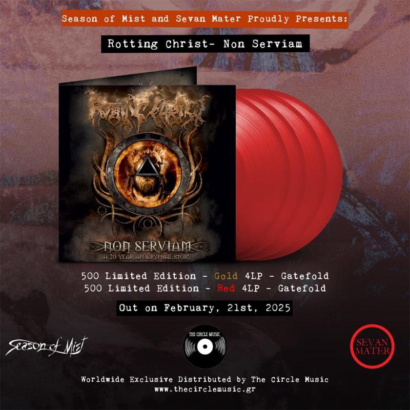 ROTTING CHRIST - Non Serviam - A 20 Year Apocryphal Story (Deluxe) - 4LP - Red Vinyl Set [MAY 2]