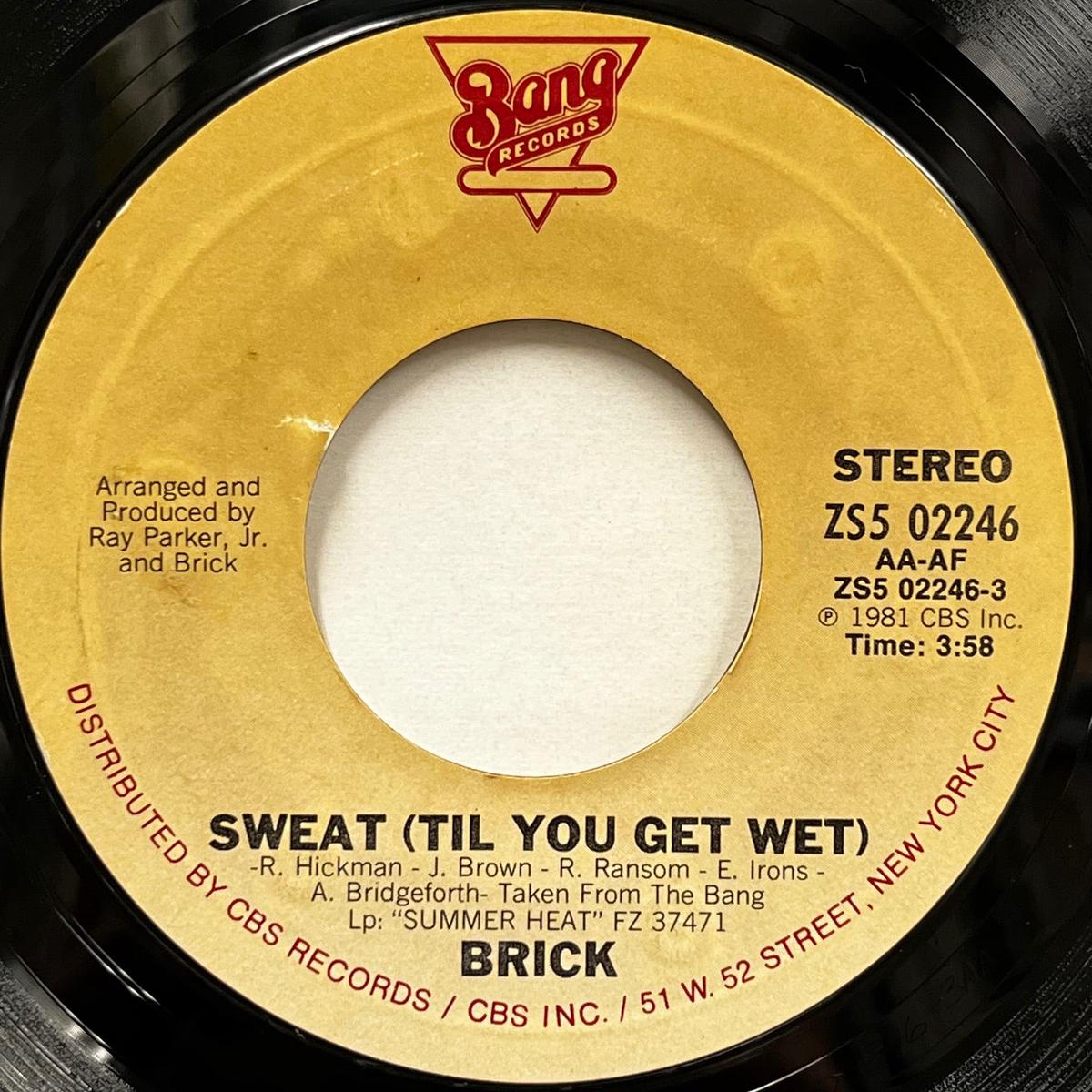 BRICK / Sweat (Til You Get Wet) / Seaside Vibes (ZS5 02246, 7inch)