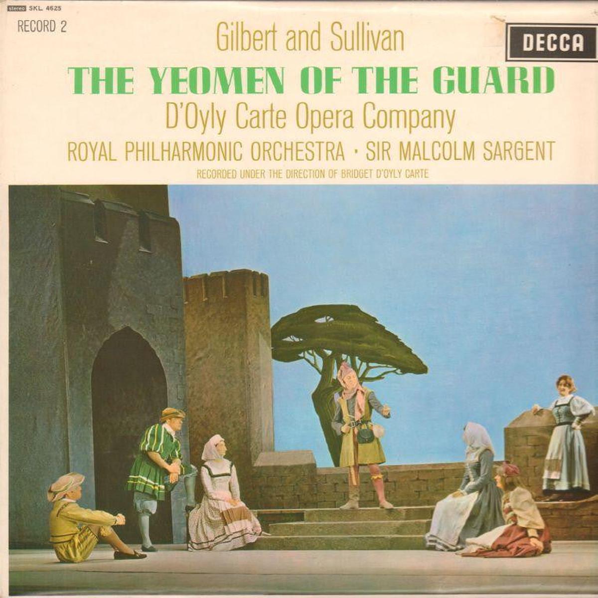 The Yeoman Of the Guard Record 2-Decca-Vinyl LP-Ex/Ex
