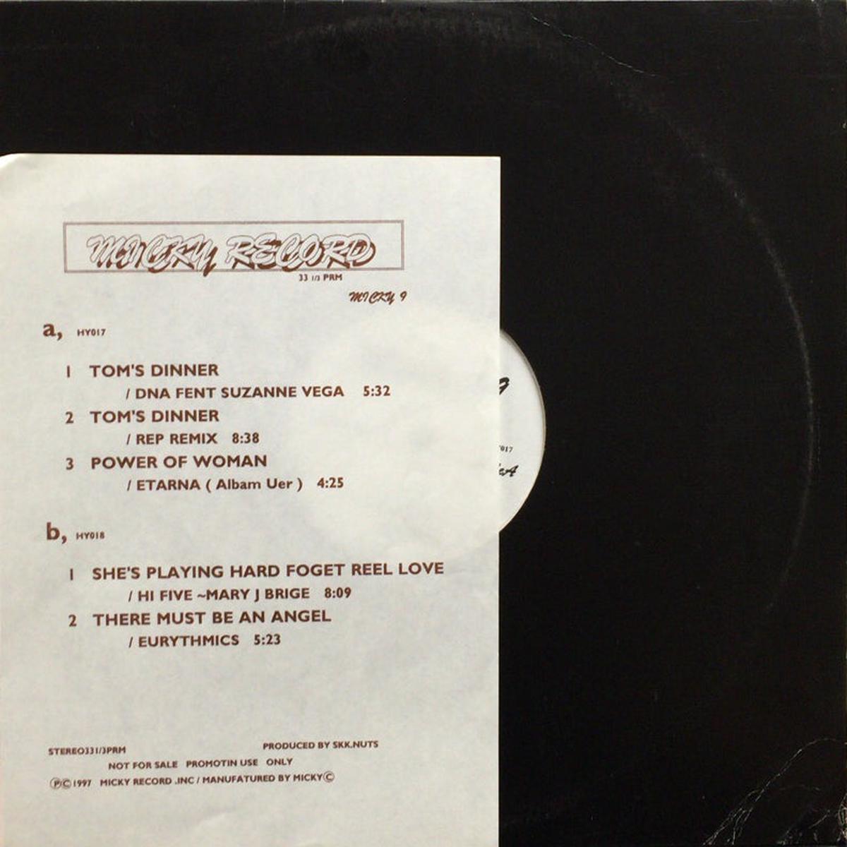 V.A. (D.N.A. featuring SUZANNE VEGA) / Micky No. 9 (HY017, 12inch)