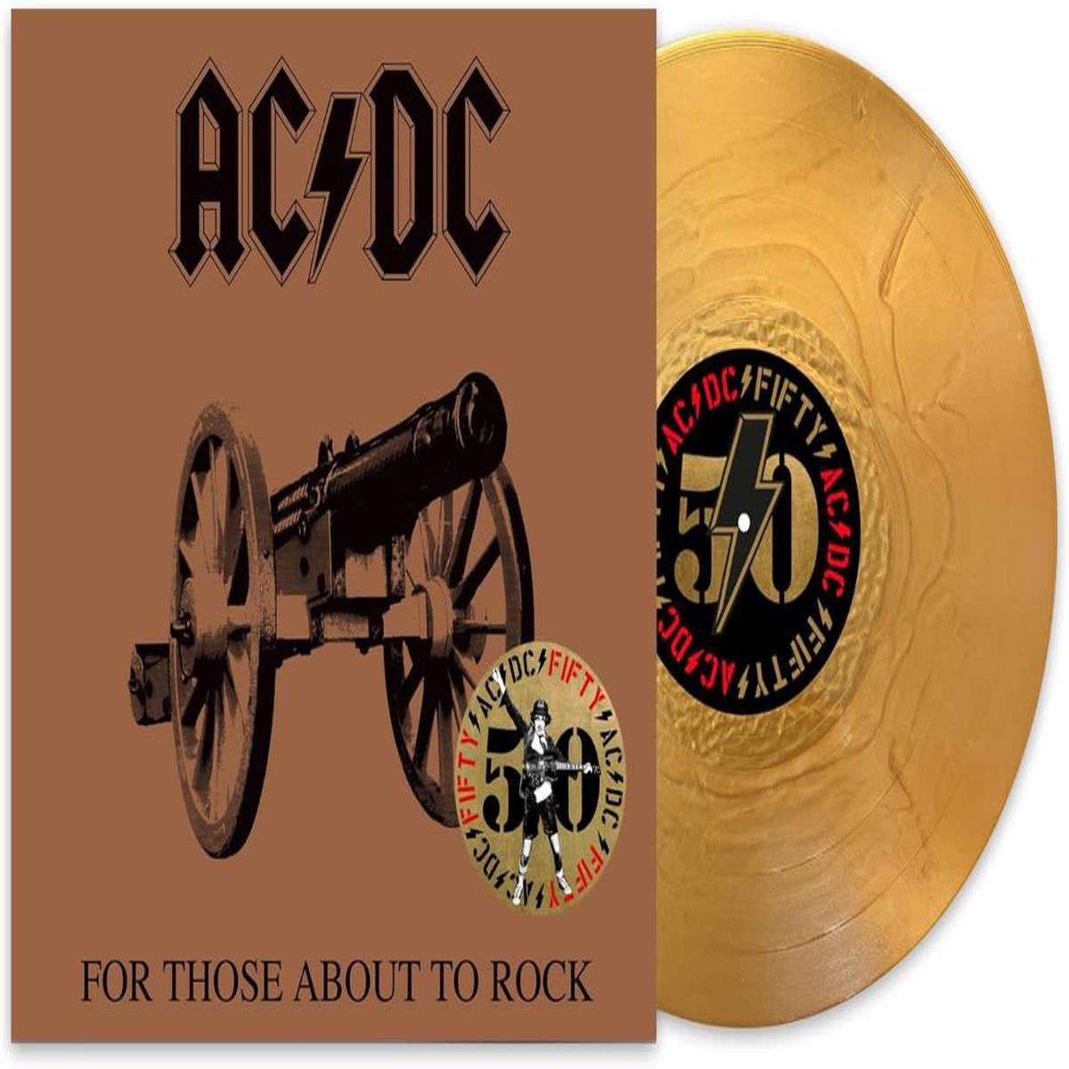 AC/DC For Those About To Rock Vinyl LP Gold Colour 50th Anniversray 2024 - Default Title