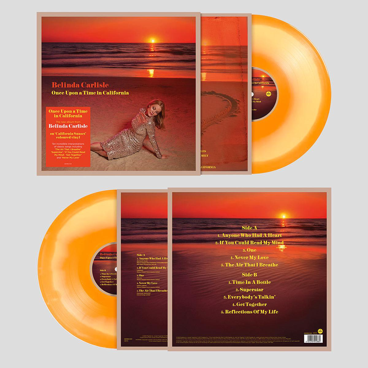 BELINDA CARLISLE 8211 Once Upon A Time In California 8211 LP 8211 Californian Sunset Coloured Vinyl