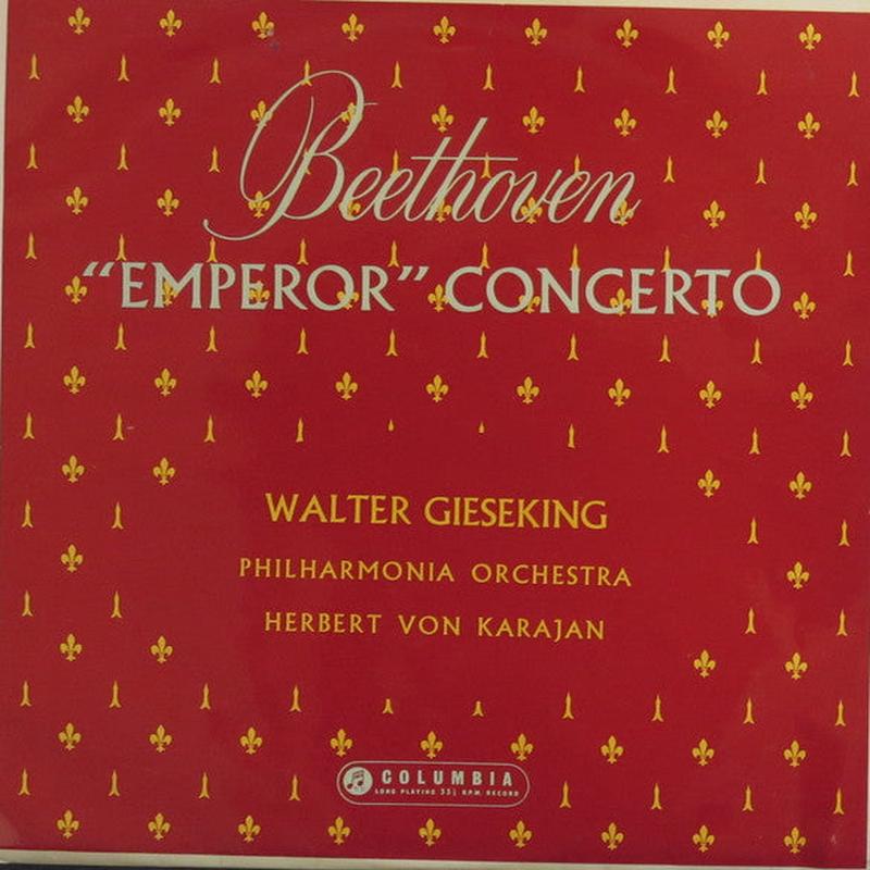 Beethoven* - Walter Gieseking - Philharmonia Orchestra / Herbert Von Karajan  "Emperor" Concerto - Vinyl