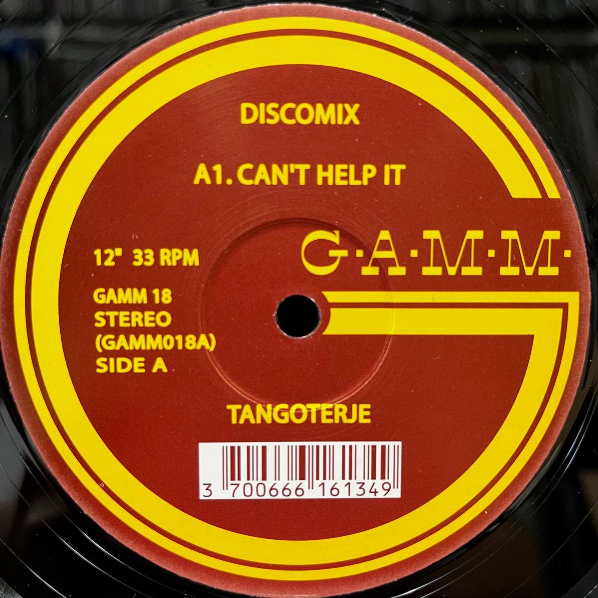 TANGOTERJE / Can't Help It (GAMM 18, 12inch)