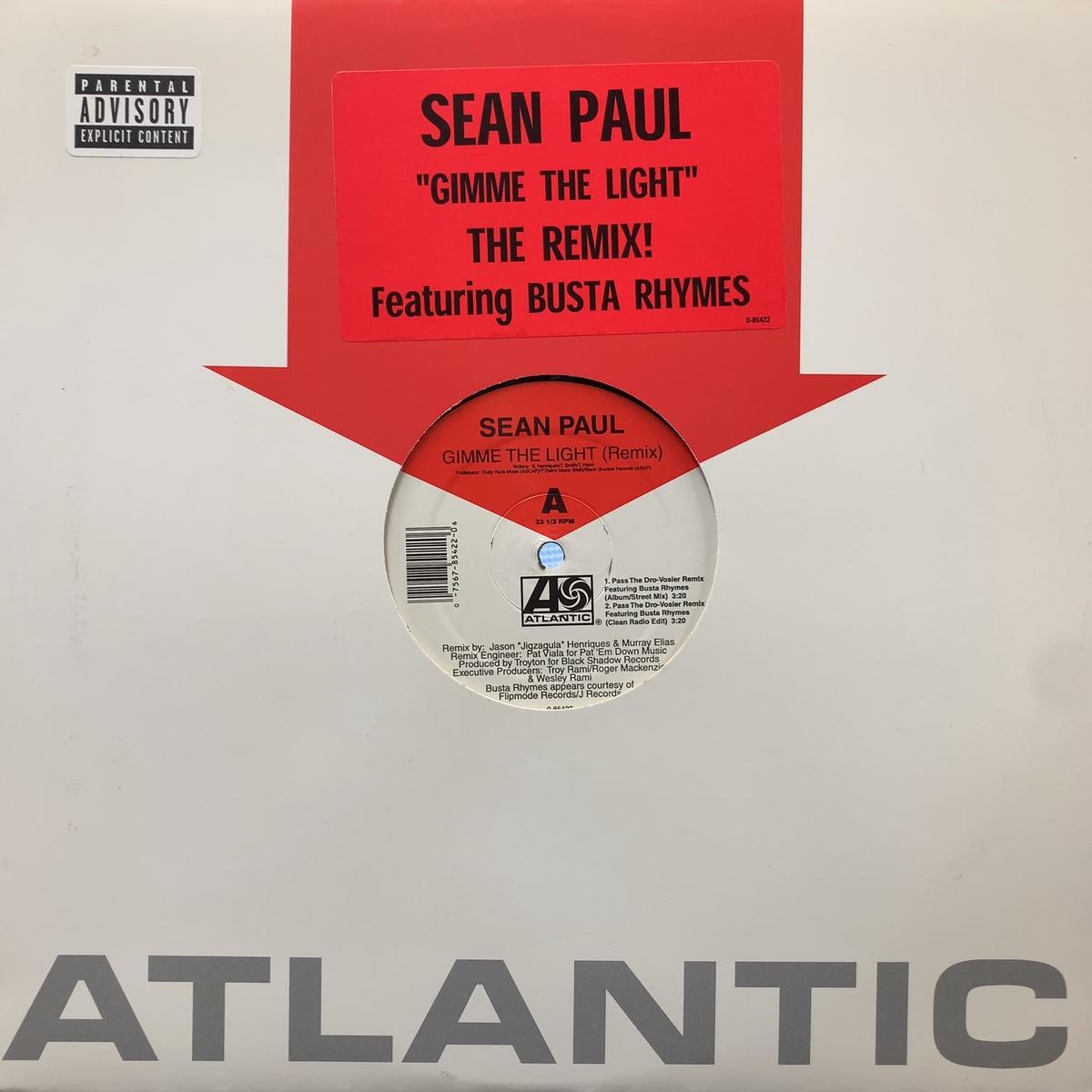 SEAN PAUL / Gimme The Light (The Remix!) 0-85422, 12inch