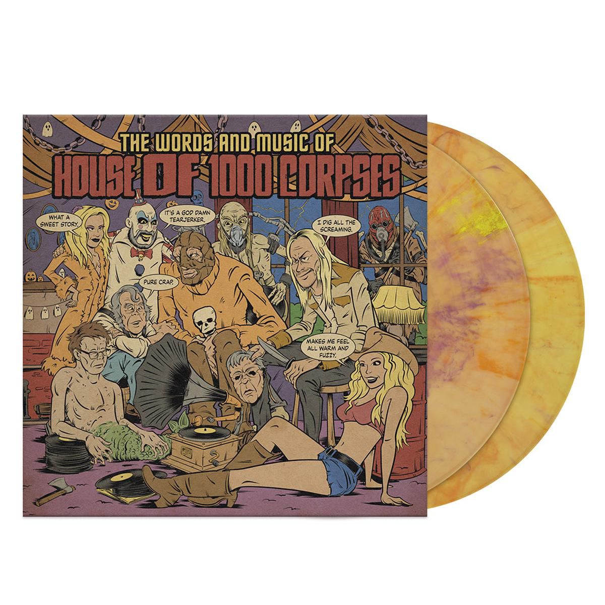 ROB ZOMBIE 8211 The Words 038 Music Of House Of 1000 Corpses (8221Halloween Party8221 Edition) 8211 2LP 8211 Deluxe Orange Purple 038 Green Swirl Vinyl