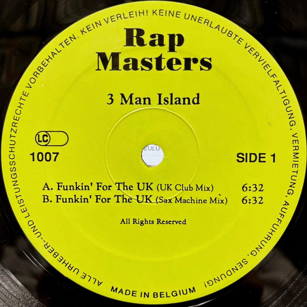 3 Man Island - Afrika & The Zulu Kings / Funkin' For The UK / The Beach (1007, 12inch)