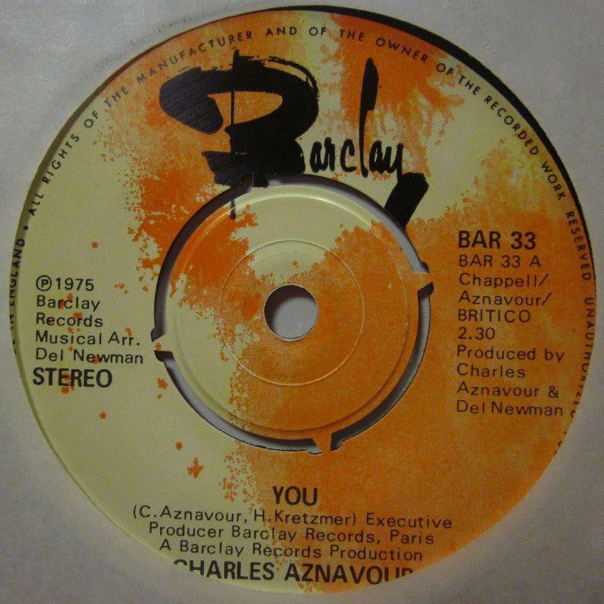 You-Barclay-7  Vinyl-Ex/VG+