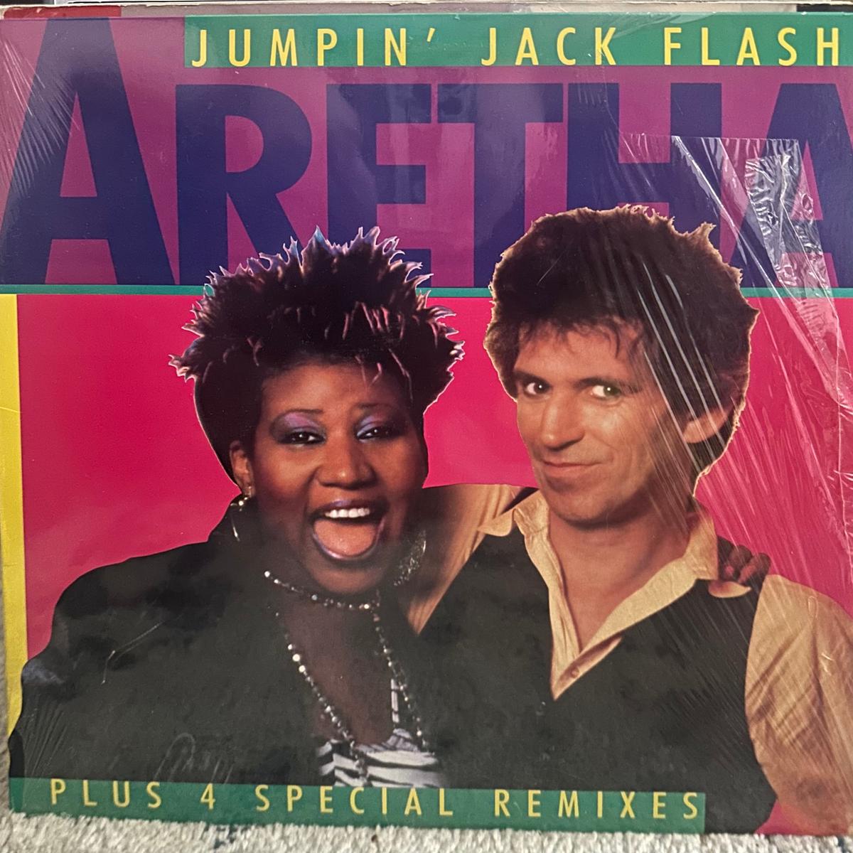 Aretha Franklin jumpin' jack flash (remixes) 12" Single vinyl LP - used