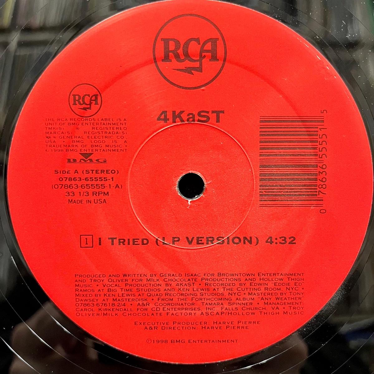 4KaST / I Tried / Miss My Lovin' (RCA 07863-65555-1, 12inch)