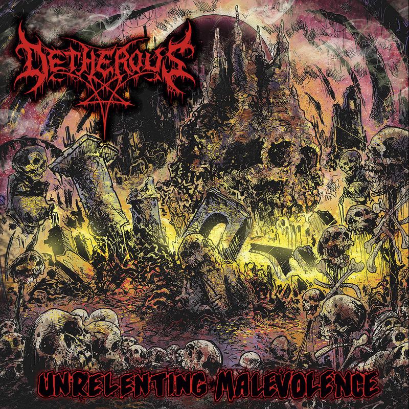 Detherous - Unrelenting Malevolence (Purple & Yellow Cornetto Vinyl) (LP)