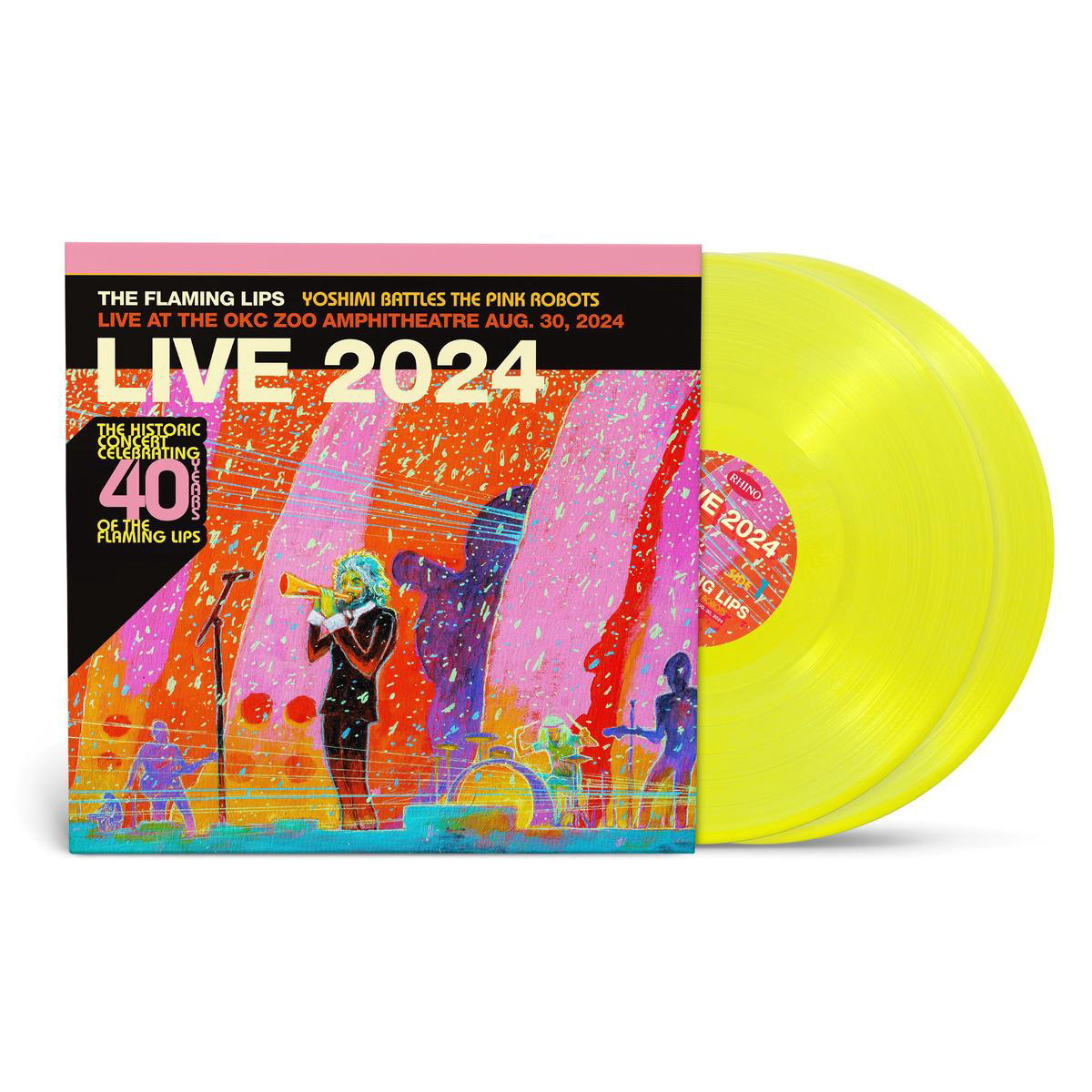 The Flaming Lips 8211 Yoshimi Battles The Pink Robots 8211 Live at the Zoo Amphitheatre Oklahoma City August 30 2024 8211 2LP 8211 Highlighter Yellow Vinyl RSD Black Friday 2025