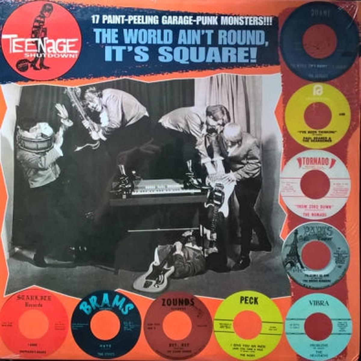 VARIOUS - The World Ain't Round, It's Square! (17 Paint-Peeling Garage-Punk Monsters!!!)