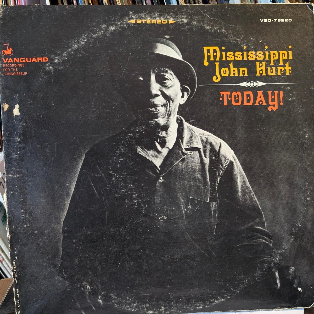 Mississippi John Hurt Today! 1966 Piedmont Blues (vinyl lp) NOTE COVER CONDITION