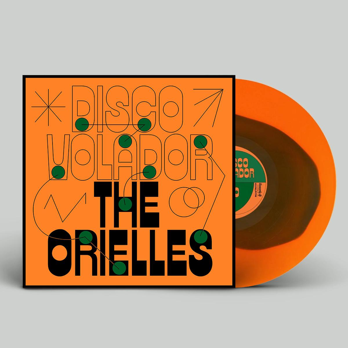 Disco Volador Limited Edition Orange with Green Blob Vinyl LP