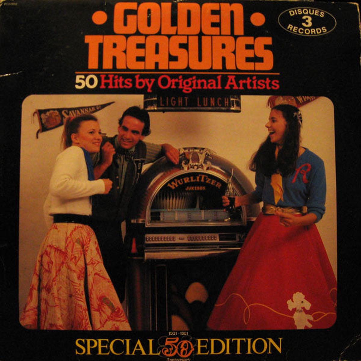 Golden Treasures - 3 lps - 1981- Rock, Funk / Soul, Pop (Vinyl) Sledge,Martha Reeves, Gary Puckett ++