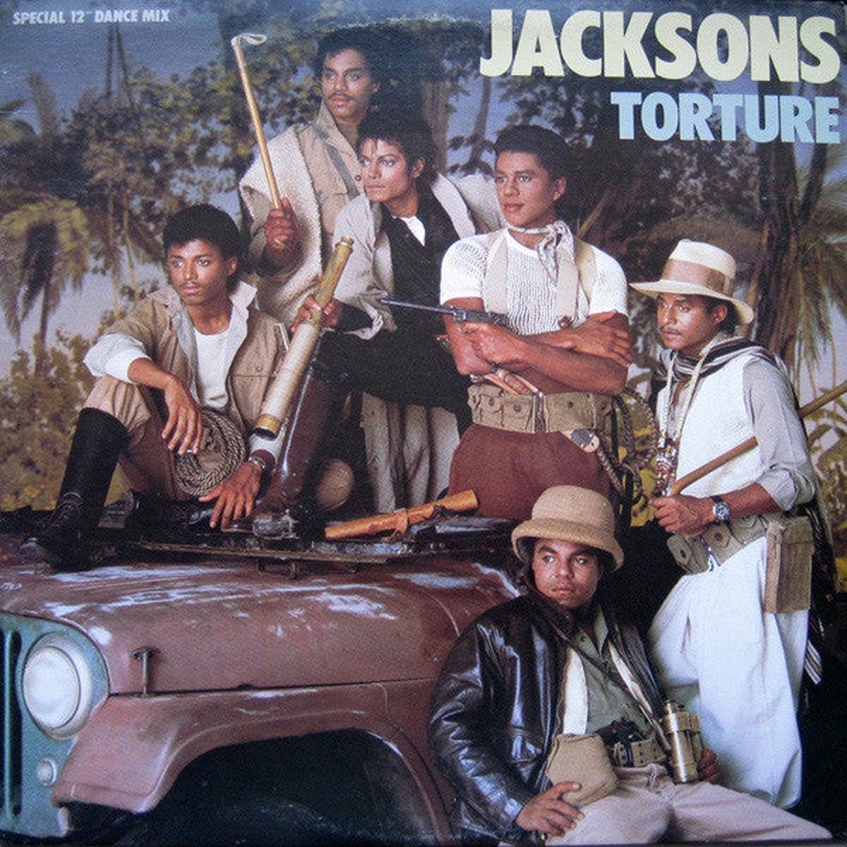 Jacksons Torture - 1984-synth-pop, Disco (Vinyl). X on cover