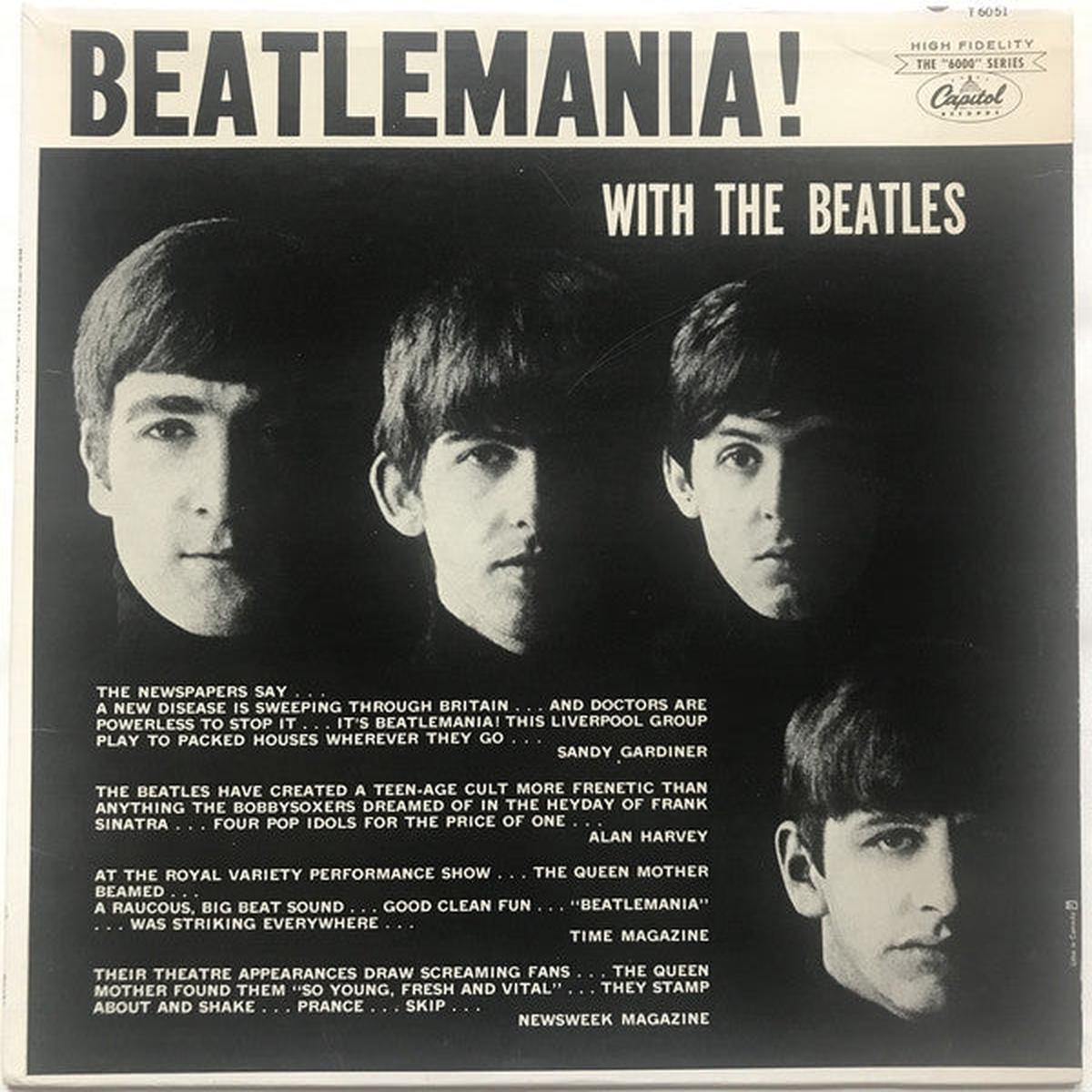 Beatles Beatlemania! With The Beatles -1963- Beat, Vocal, Pop Rock - The "6000" Series Format: Vinyl, LP, Album, Mono, Rainbow label