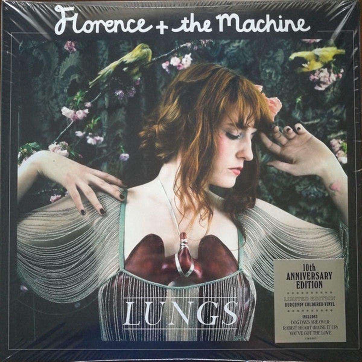 FLORENCE 038 THE MACHINE 8211 LUNGS BURGUNDY 10TH ANNIVERSARY 8211 LP