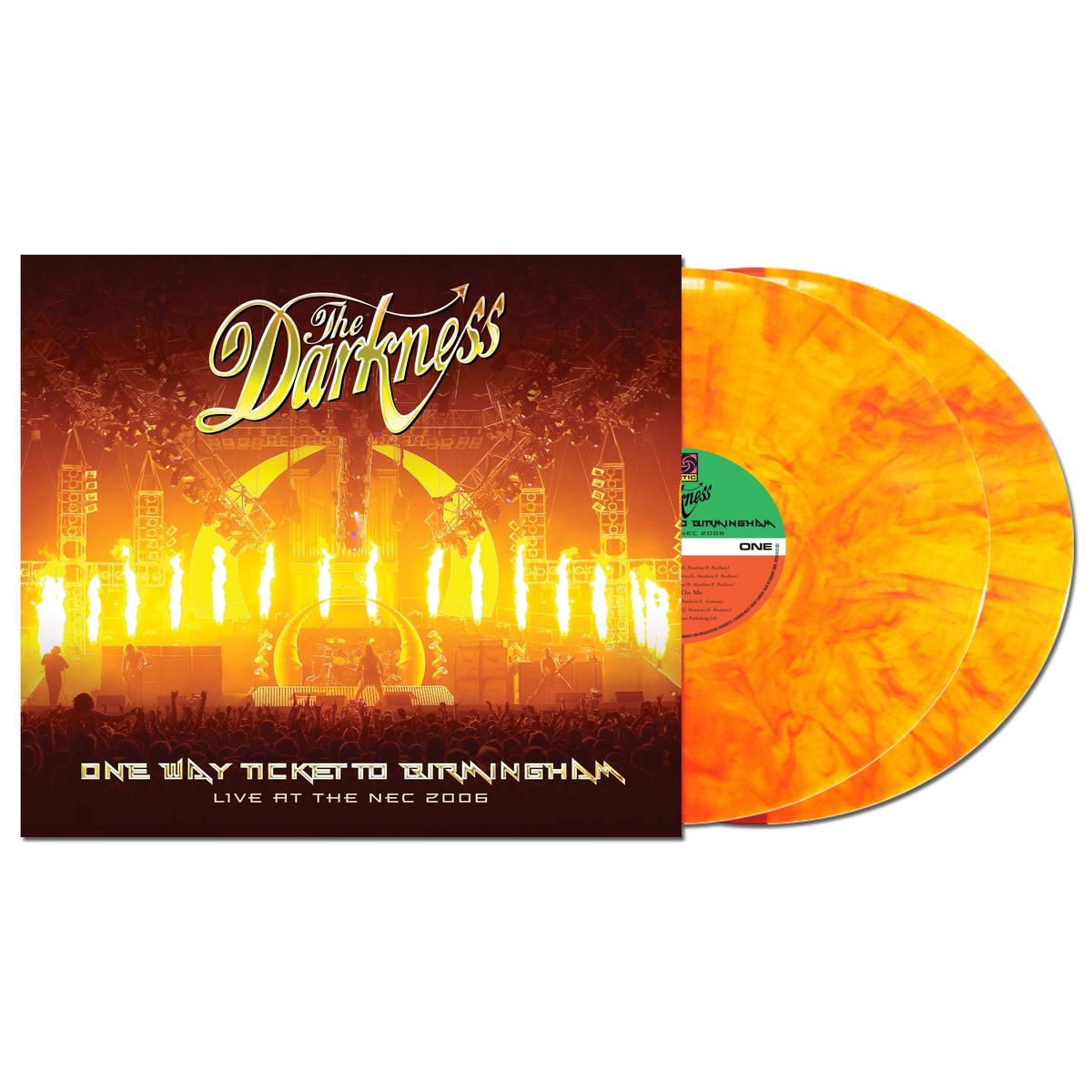 THE DARKNESS - One Way Ticket To Birmingham (Live at The NEC, Birmingham, February 19, 2006) - 2LP - Red & Yellow Marble Vinyl [Record Store Day 2026]