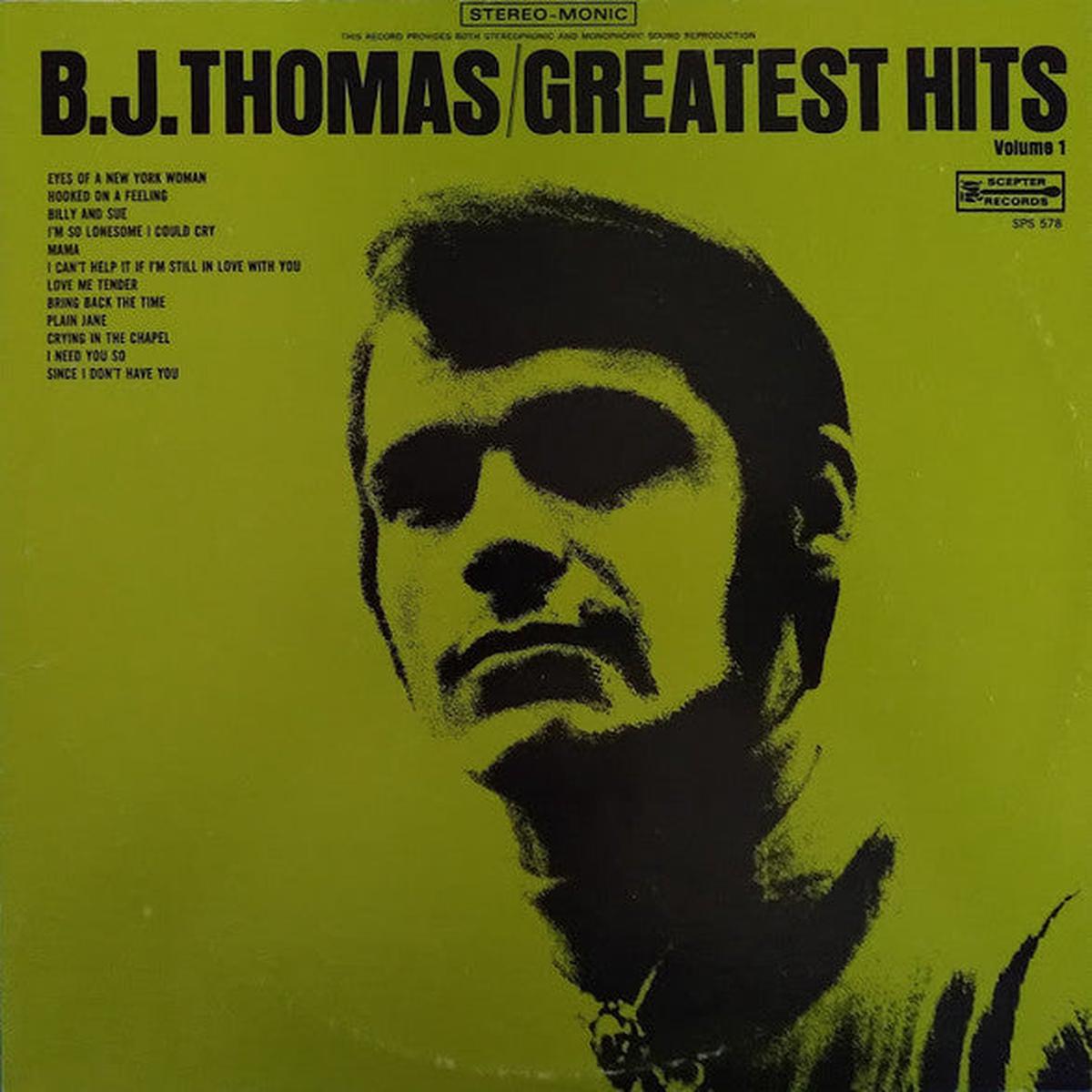 B.J. Thomas Greatest Hits Volume 1 1970 Pop Rock / Country Rock (vinyl lp)