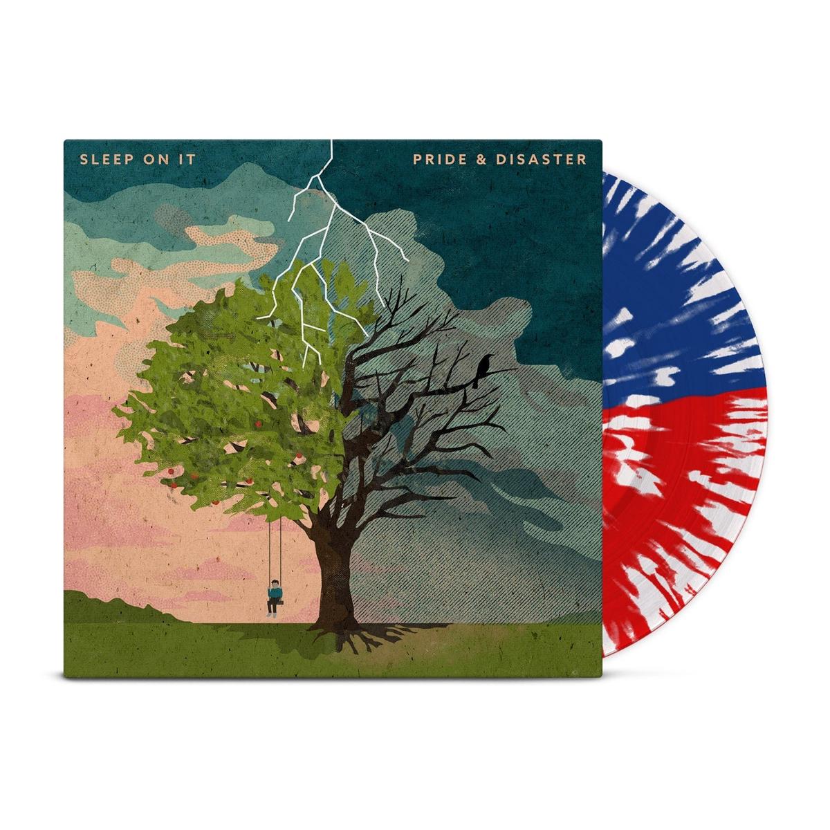 Pride & Disaster  Blue/Red Split W/ White Splatter  Limited to 250