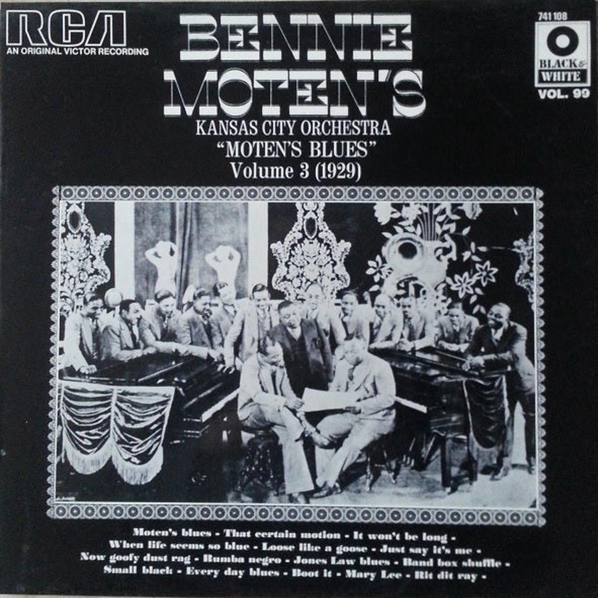 Bennie Moten's Kansas City Orchestra  Moten's Blues Volume 3 (1929) (Rare Vinyl)