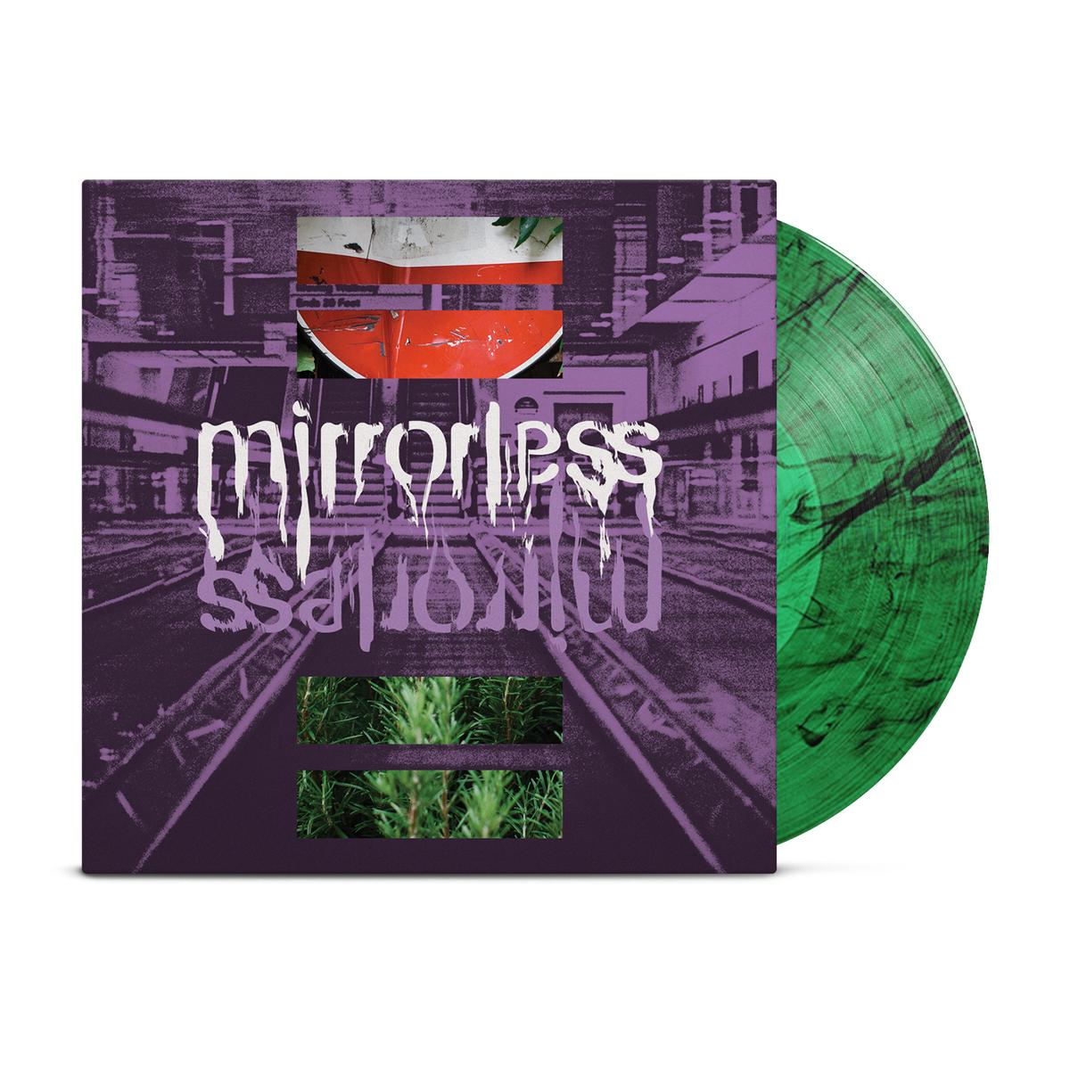 MIRRORLESS - Transparent Green & Black Swirl LP