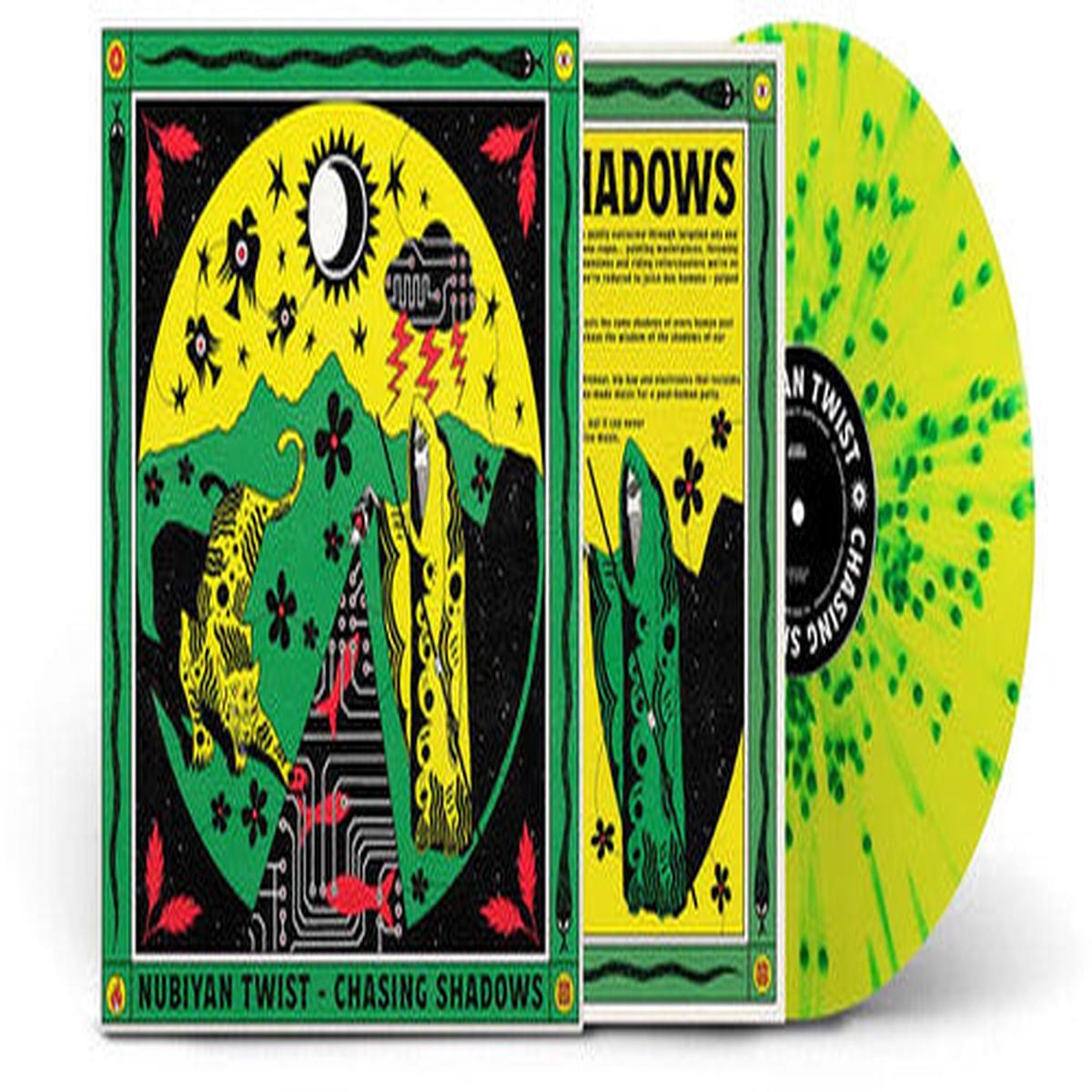Nubiyan Twist: Chasing Shadows - Yellow & Green Splatter Colored Vinyl with Autographed Print - VINYL LP